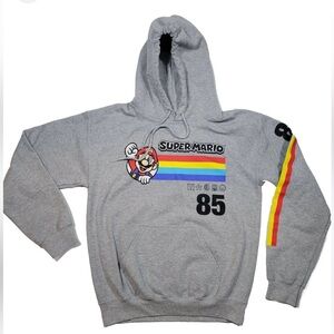 🍄Super Mario Men's Hoodie Sweatshirt Super Mario 85 Chest Sleeve Graphics Large